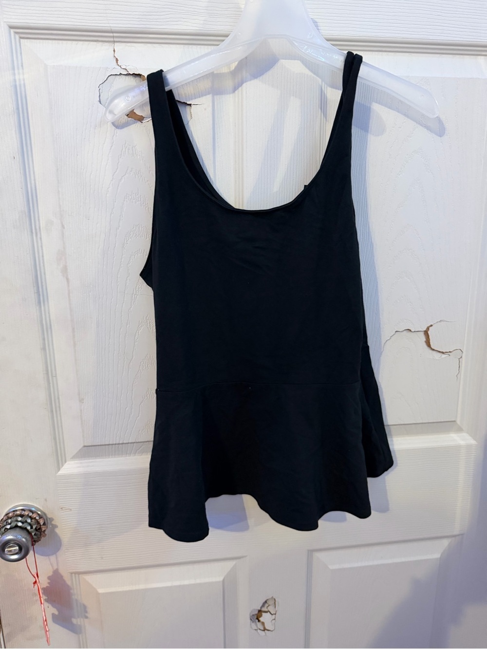 Express Black Peplum Scoop Neck Tank Top